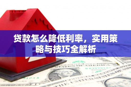 平桂贷款怎么降低利率，实用策略与技巧全解析